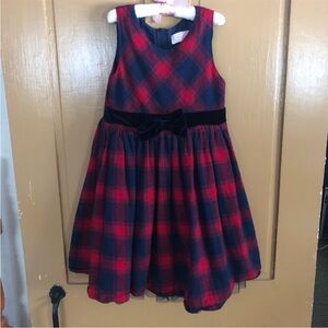 Popatu Red and Blue Plaid Formal Dress